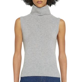 Veronica Beard Mazzy Cashmere Shell In Heather Grey