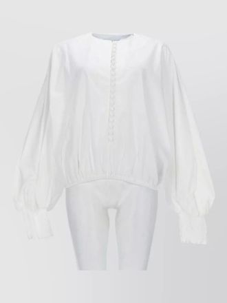 Balmain jacket balloon sleeves button detailing hem