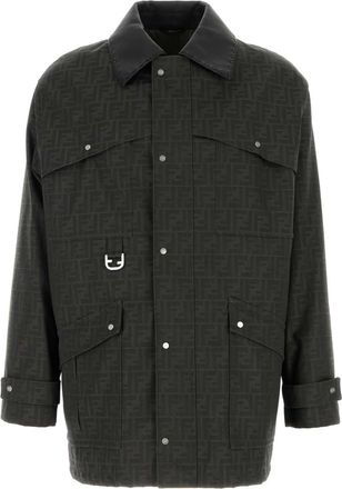 Fendi Embroidered Canvas Coat