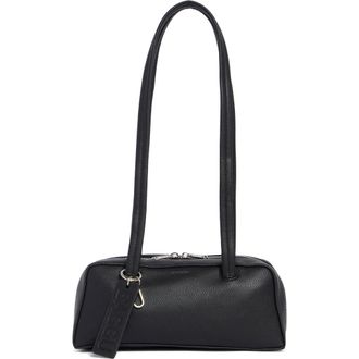 Baggu Small Recycled Leather Bowler Shoulder Bag in Black at Nordstrom Rack