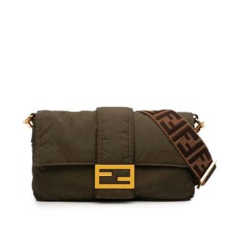 Fendi Pre-owned Belt Bags, female, Brown, Size: ONE SIZE Pre-owned Nylon Satchel