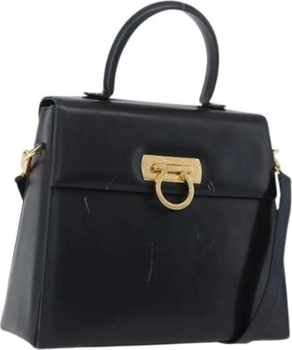 Ferragamo Pre-owned Handtas - Dames - Vintage Handtas - Blauw - ONE Size - Leer - Vintage