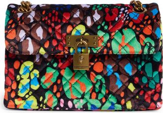 Kurt Geiger Mini Brixton Velvet Crossbody Bag in Black Multi at Nordstrom Rack