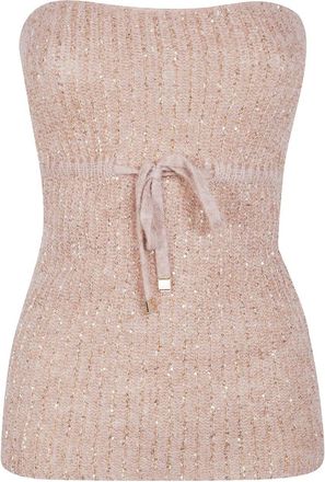 D.exterior D. EXTERIOR Soft Sequins Coulise Hooded Sweater