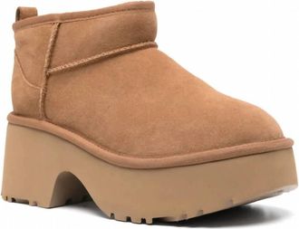 UGG Womens Classic Ultra Mini New Heights Boot In Chestnut