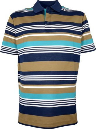 Paul & Shark Cotton Polo Shirt Beige Strepen - Heren - Polos - Veelkleurig - XL - Katoen - Tops
