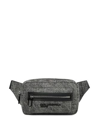 Karl Lagerfeld washed-denim belt bag - men - Cotton/Polyurethane - OS - Grey