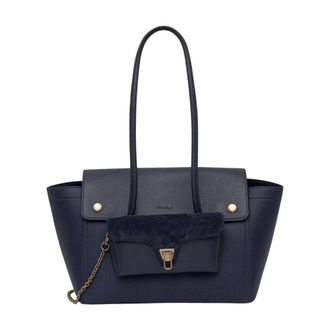 Coccinelle Shopper Tote - Dames - Schoudertassen - Blauw - ONE Size - Leer - Tassen
