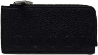 Gucci Vintage, unisex, Zwart, ONE Size, Leer, Pre-owned Business Card Case