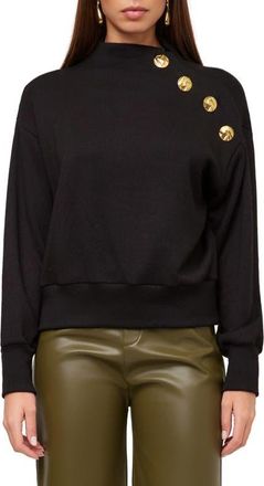 Fifteen Twenty Tessa Mock Neck Sweater in Black at Nordstrom, Size Large