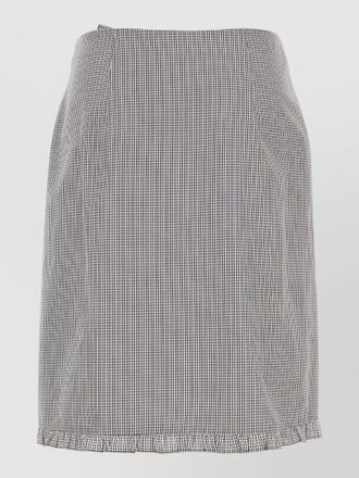 Miu Miu embroidered poplin a-line skirt