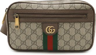 Gucci Beige Brown Pu Leather Sling Bag (Pre-Owned)