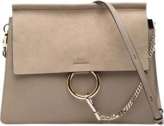 Chlo&eacute; Pre-owned Faye Crossbody Bag - Dames - Vintage Schoudertas - Beige - ONE Size - Leer - Vintage