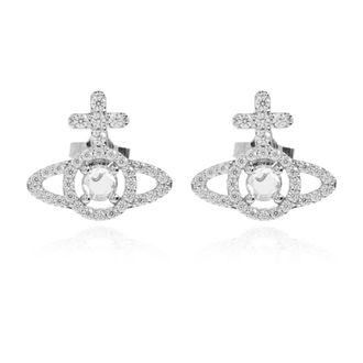 Vivienne Westwood Olympia CZ Earrings - Dames - Oorbellen - Grijs - ONE Size - Accessoires