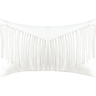 Elaine Smith Mane Blanc Handmade Macrame Fringed Indoor & Outdoor Woven Accent Pillow at Nordstrom, Size 12X20