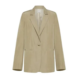 Forte_Forte Blazers, female, Brown, Size: XS Giacca Boxy Monopetto