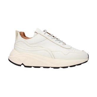 Buttero Logo Lace-Up Leather Trainers