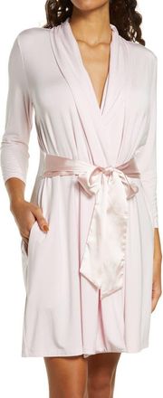 Fleur't Iconic Short Robe in Peonies at Nordstrom, Size Medium