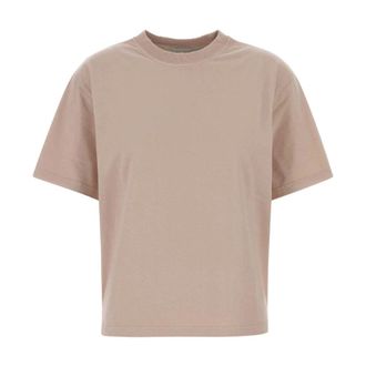 Golden Goose T-Shirts, female, Pink, Size: XS Printed Cotton T-Shirt