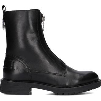 Notre-V Schoenen, Dames, Zwart, 38 EU, Leer, Zwarte leren hoge laarzen met rits