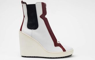 Hogan Lace-Up Wedge Boots