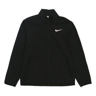 Nike Dri-FIT Solid Color Quick Dry Woven Training Sports Jacket Black DM6620-011