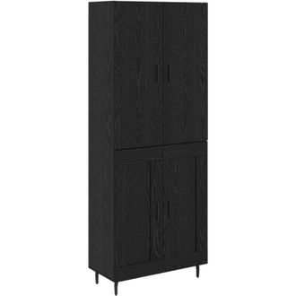 vidaXL Highboard Black oak 69.5 x 34 x 180 cm vidaXL