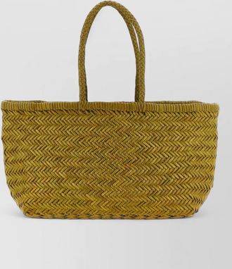 Dragon Diffusion bamboo triple jump big leather tote bag