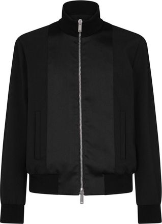 Dsquared2 panelled sports jacket - men - Spandex/Elastane/Polyester/Virgin Wool/Polyester - 50 - Black
