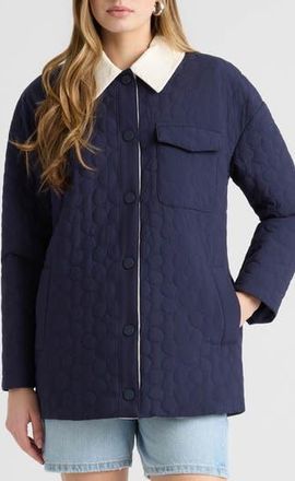 NVLT Quilted Shacket in Navy at Nordstrom Rack, Size X-Small