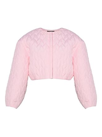 Anouki quilted embellished bomber jacket - Pink