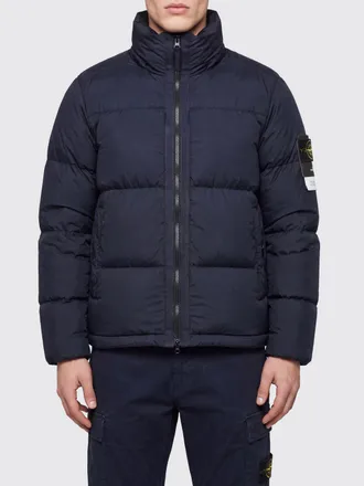 Stone Island Piumino in nylon ripstop imbottito con cappuccio amovibile