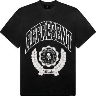 Represent Legacy Crest Cotton T-Shirt With Distressed Effect-Uomo