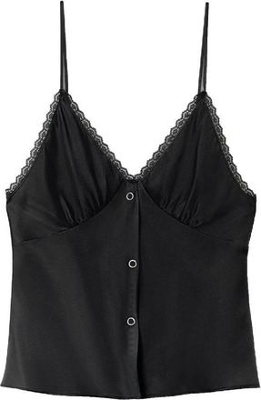 Alexander Wang Snap Front Lace Tank Top