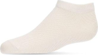 MeMoi Pointelle Super Soft Anklet Sock in Winter White at Nordstrom, Size 6-12M