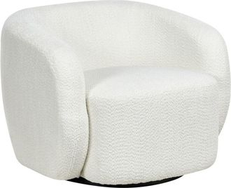 Beliani Beliani - Sill&oacute;n Giratorio Moderno Tapizado De Poli&eacute;ster Con Reposabrazos Asiento Ancho Sala De Estar Beige Claro Tore