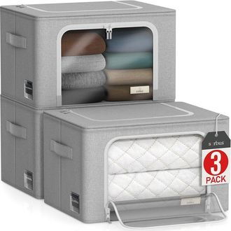 Sorbus Storage Bins With Metal Frame