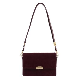 Pourchet Tassen, Dames, Rood, ONE Size, Leer, Anjou Schoudertas