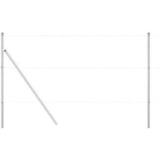 vidaXL Vidaxl - Poste De Cerca 26 Pcs Plateado 3.2 X 3.2 X 210 Cm Acero