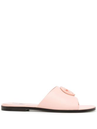 Off-white Sandalen met plakkaat - Roze