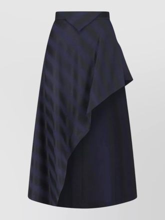 Vivienne Westwood virgin wool asymmetric pleated high-rise midi skirt