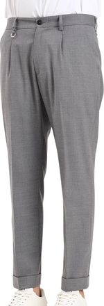 Golden Craft 1957 Grey Technical Cuffed Hem Wool-Blend Pants