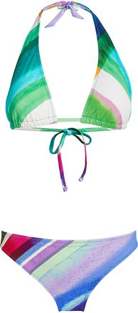 Gottex Diagonal Dreams Halter Neck Bikini Set Size XL