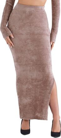 House of CB Rene Chenille Maxi Skirt in Rose at Nordstrom, Size Large