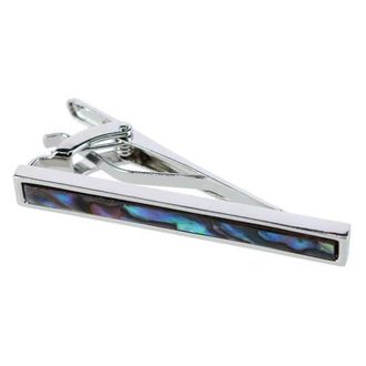 Trafalgar Store Mother of Pearl Stately Silver Tie Bar at Nordstrom
