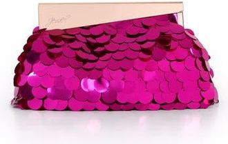 Badgley Mischka Edie Pouch Clutch in Hot Pink at Nordstrom, Size Small