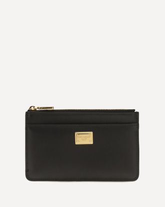 Dolce & Gabbana Leather zip Card Holder Female UNI