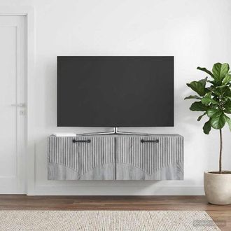 vidaXL Vidaxl Mobile Porta Tv Da Muro Grigio Sonoma 98 X 31 X 30 Cm