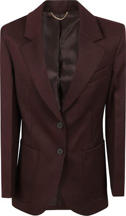 Victoria Beckham Textured Wool Jacket with Tailored Silhouette and Two-Button Closure