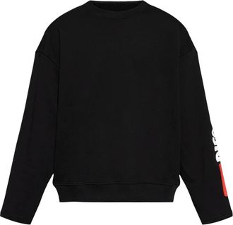Diesel Felpa Girocollo con Patch Logo - - Sweatshirts & Hoodies - Uomo - Nero - XL